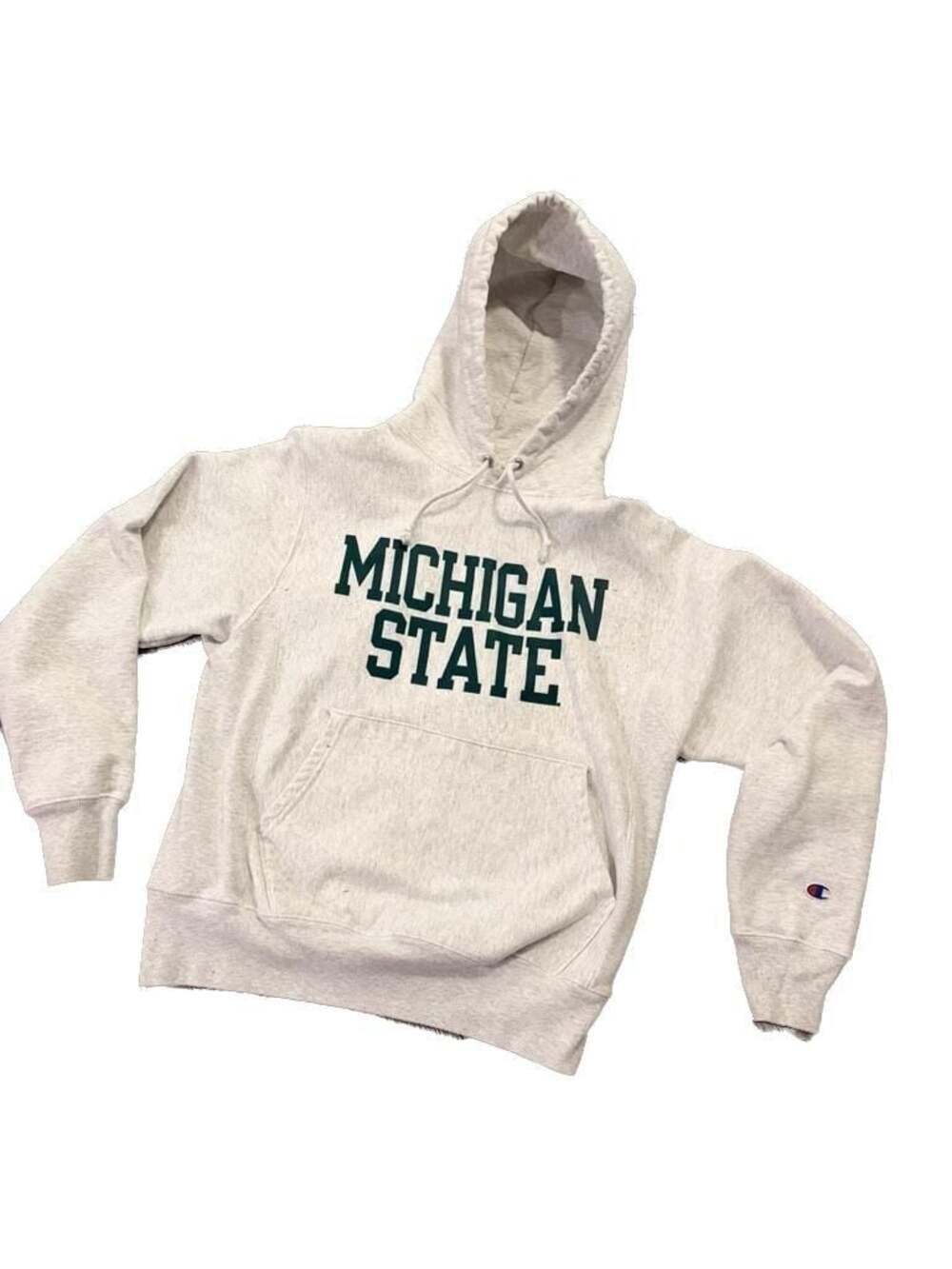 OLD SCHOOL Champion Reverse Weave Michigan State University Hoodie Size Small